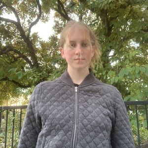 Gap grey cotton bomber sz L